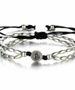 17KM Official Store Jewelry Double Layer Beach Pendant Anklet W Om & Elephant Charm