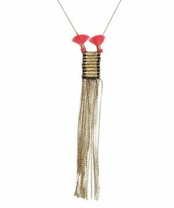 SLATE + SALT Jewelry Double Tassel Necklace