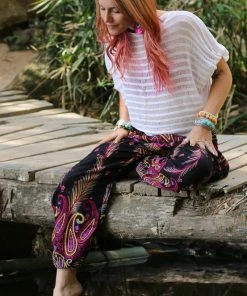 Napat Electric Pink Peacock Pants