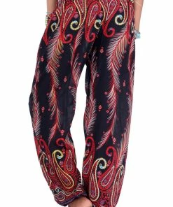 Napat Electric Red Peacock Pants