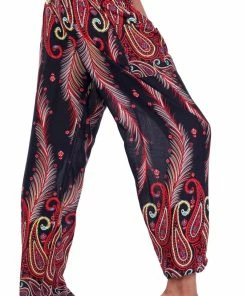 Napat Electric Red Peacock Pants