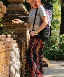 Napat Electric Red Peacock Pants