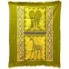 Tonga Textiles Accessories Elephant And Giraffe Batik In Lime/Periwinkle (GC)