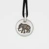 Snake Bones Jewelry Elephant Charm Pendant In Sterling Silver