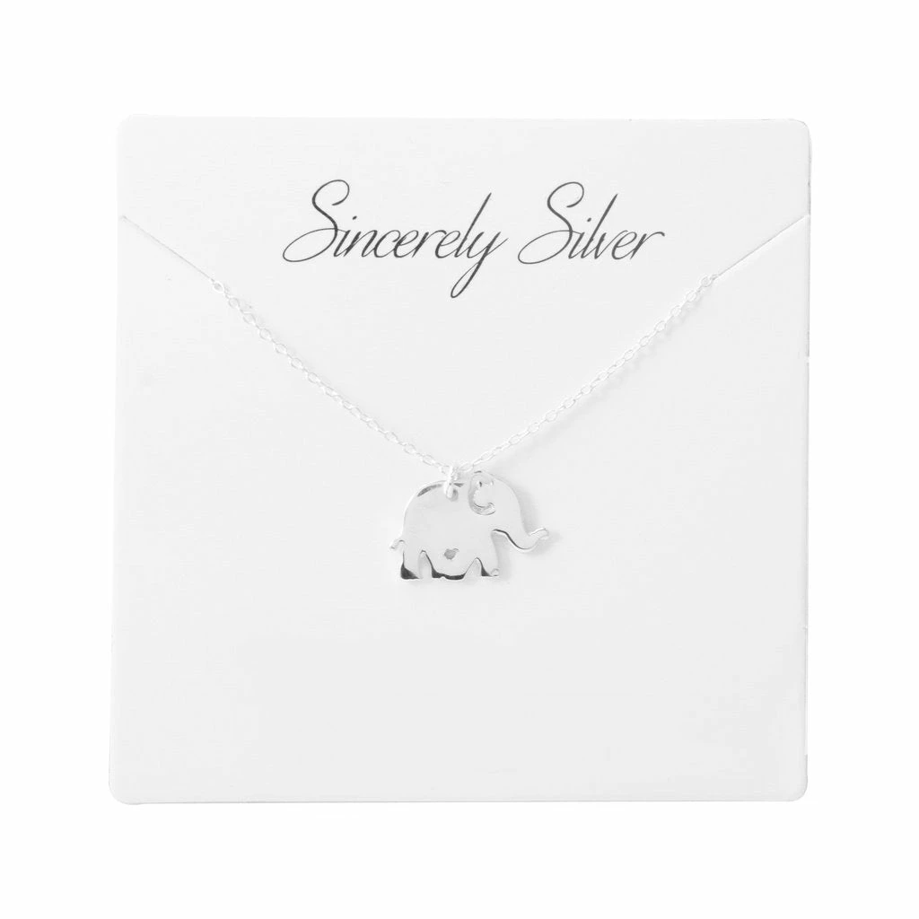 Sincerely Silver Elephant Necklace - Solid Sterling Silver Jewelry 5 Sincerely Silver Elephant Necklace - Solid Sterling Silver Jewelry