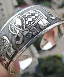One Tribe Apparel Jewelry Elephant Tibetan Totem Bangle
