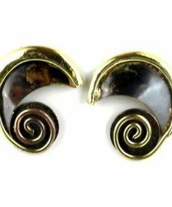 Brass Images (N) Jewelry Evolution Brass Post Earrings (GC)