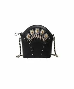 Bellorita Feather Black Shoulder Bag Boho Bags