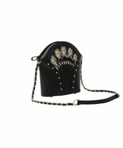 Bellorita Feather Black Shoulder Bag Boho Bags