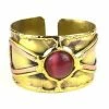 Brass Images (C) Jewelry First Blush Pink Tiger Eye Brass Cuff (GC)