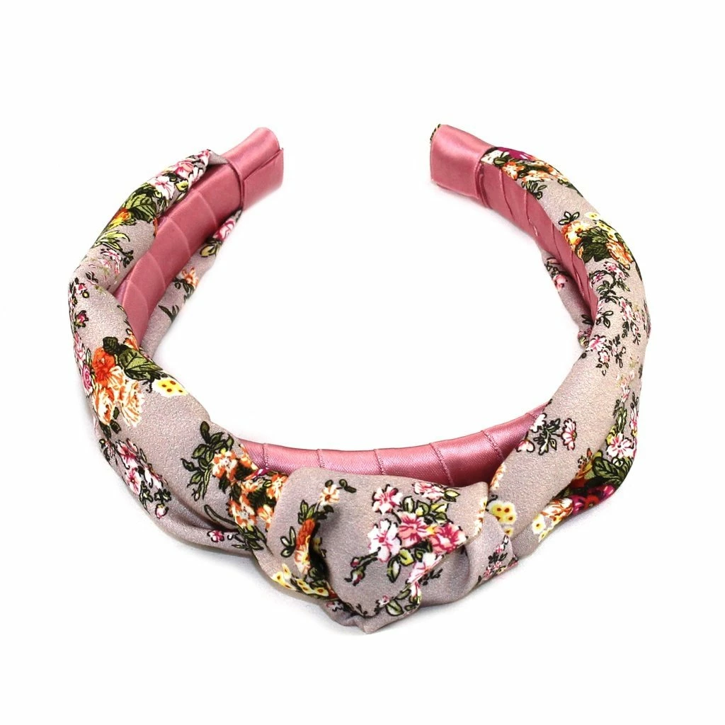 Kristin Perry Floral Silk Knot Headband 4 Kristin Perry Floral Silk Knot Headband