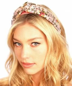 Kristin Perry Headbands Floral Silk Top Knot Headband