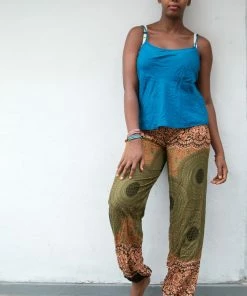Napat Forest Sunburst Honey Hive Harem Pants