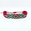 AMIU Handmade Store Red & Green Braided Friendship Bracelet Jewelry