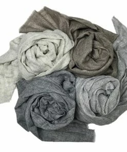 SLATE + SALT Gauze Heathered Gray Cashmere Scarf