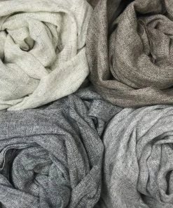 SLATE + SALT Gauze Heathered Gray Cashmere Scarf