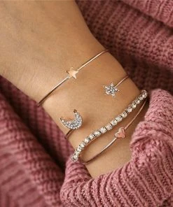 17KM Official Store Jewelry Moon & Stars Elegant Friendship Bracelets