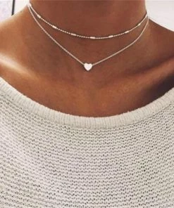 17KM Official Store Gold Boho Moon Layered Necklace