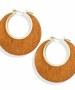 17KM Official Store Gold & Brown Hollow Earrings Jewelry