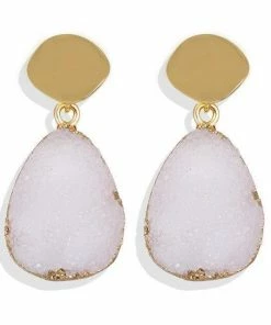 17KM Official Store Gold Green Leaf Earrings