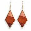 17KM Official Store Gold & Orange Rhombus Earrings