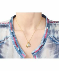 BellaJoo Jewelry Gold Personalized Dangle Mint Drop Necklace