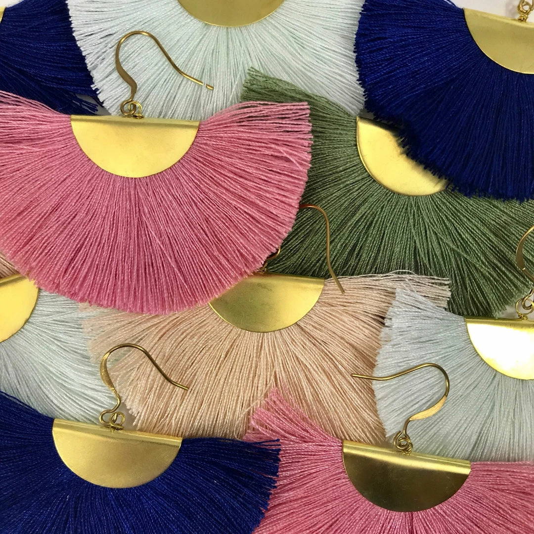 SLATE + SALT Jewelry Half Moon Fan Earrings 18 SLATE + SALT Jewelry Half Moon Fan Earrings