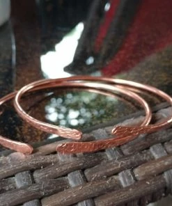 Lexi Butler Designs Hammer Textured Bare Copper Bangle