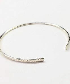 Lexi Butler Designs Hammered Silver Open Bangle Jewelry