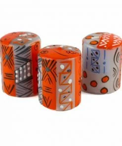 Nobunto Hand Painted Candles In Kukomo Design (box Of Three) (GC)