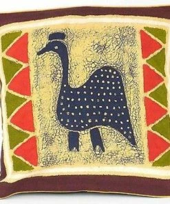 Tonga Textiles Home Handmade Guinea Fowl Batik Cushion Cover (GC)