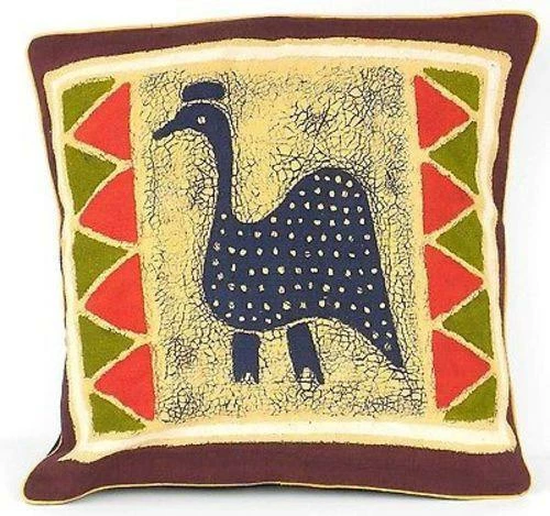 Tonga Textiles Home Handmade Guinea Fowl Batik Cushion Cover (GC) 3 Tonga Textiles Home Handmade Guinea Fowl Batik Cushion Cover (GC)