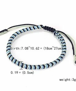 Minghong Wang's Store Handmade Knots Rope Buddha Lucky Charm Tibetan Bracelet Jewelry