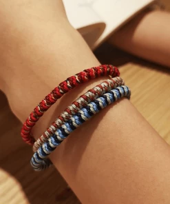 Minghong Wang's Store Handmade Knots Rope Buddha Lucky Charm Tibetan Bracelet Jewelry