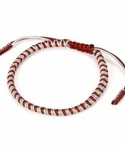 Minghong Wang's Store Handmade Knots Rope Buddha Lucky Charm Tibetan Bracelet Jewelry