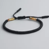 AMIU Handmade Store Black Gold Tibetan Buddhist Bracelet Jewelry