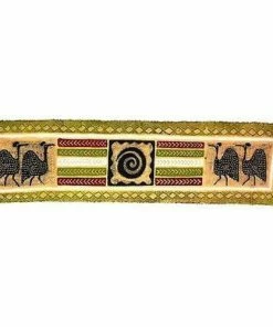 Tonga Textiles Horizontal Green Guinea Fowl Batik (GC) Tapestry