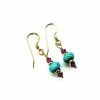Lexi Butler Designs Jewelry Hot Pink And Turquoise 14 K Gold Filled Earrings