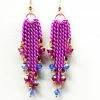 Lexi Butler Designs Jewelry Hot Pink Tassel Chain Crystal Earrings 1 Lexi Butler Designs Jewelry Hot Pink Tassel Chain Crystal Earrings