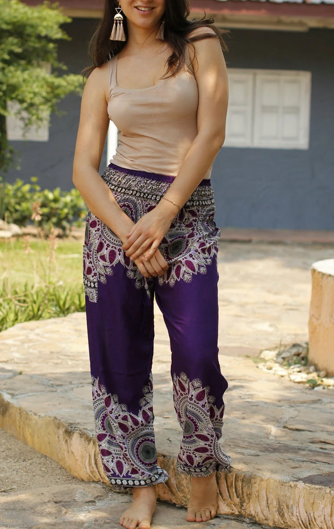 Napat Indigo Purple Spirit Mandala Harem Pants 8 Napat Indigo Purple Spirit Mandala Harem Pants