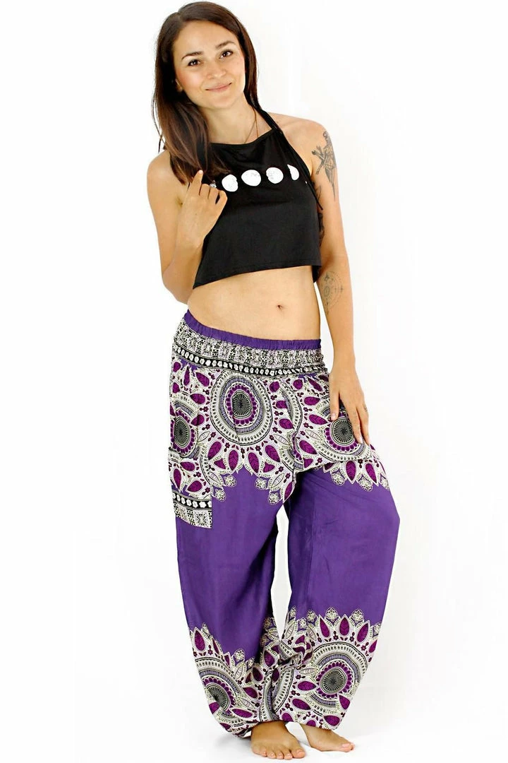 Napat Indigo Purple Spirit Mandala Harem Pants 9 Napat Indigo Purple Spirit Mandala Harem Pants