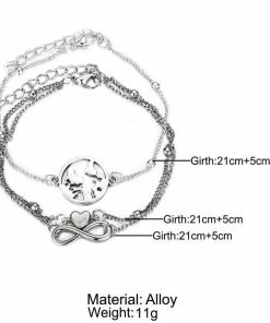 17KM Official Store Infinity Charm & Om Symbol Bohemian Anklet