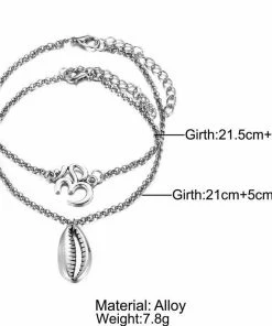 17KM Official Store Infinity Charm & Om Symbol Bohemian Anklet