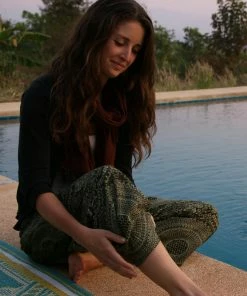 Napat Jungle Green Honey Hive Harem Pants