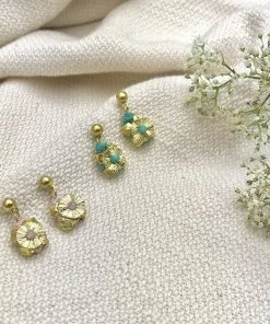 SLATE + SALT Jewelry Keya Flower Earrings