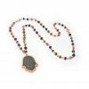 Fronay Collection Labradorite Hamsa On Tourmaline Chain Jewelry