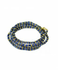 Gena Myint Lapis Lazuli Wrap Bracelet