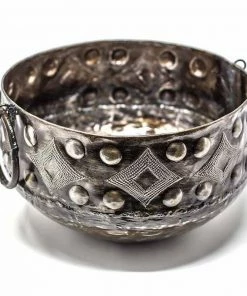 Croix Des Bouquets Home Large Hammered Metal Container With Round Handles (GC)