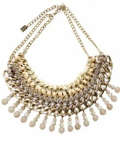 ClaudiaG Collection Lattice Necklace- Gold