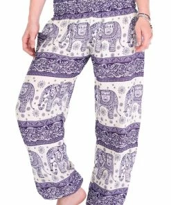 Napat Lavender Classic Elephant Harem Pants
